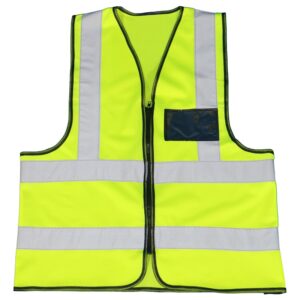 MASTER LIME REFLECTIVE VEST – ZIP & ID POUCH – 4XL